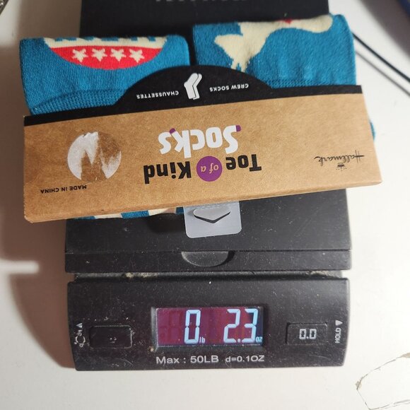 Hallmark Toe Of A Kind Crew Socks "I Lean Left" Patriotic Donkey - Picture 7 of 7